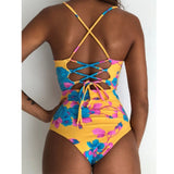 Beach Flower Laceback Monokini