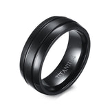 Pure Titanium Gold Plated Ring Matte Finish - Slim Wallet Company
