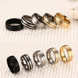 Black Titanium Carbide Men's Jewelry Wedding Bands Classic Ring - Slim Wallet Company