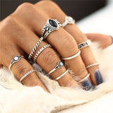 12pcs Vintage Midi Rings Set - Slim Wallet Company