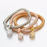 2016 New Fashion Bracelets Bangles Jewelry Gold Silver Chain Bracelet Round Hollow Charm Bracelets For Women SBR140339 - Slim Wallet Company