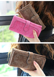 Retro Matte Suede - Women's Wallet Clutch - Slim Wallet Company