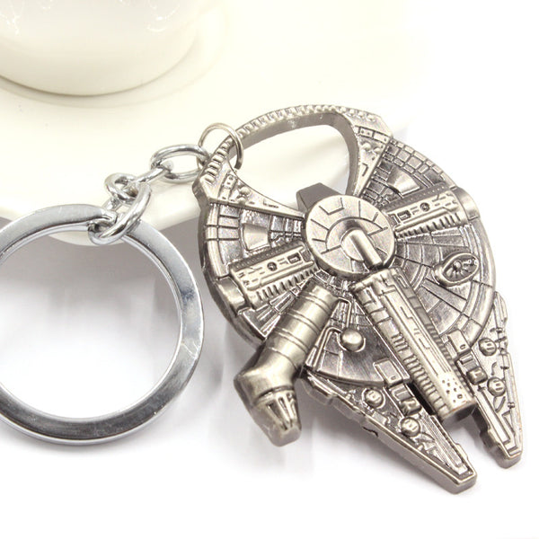 Free Shipping Star Wars Han Solo's Millennium Falcon ship barkey bottle opener Keychain - Slim Wallet Company
