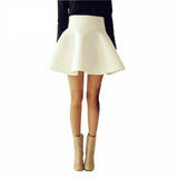 Saias Curtas Spring Summer Autumn Plus Size Women Tutu Skirts White Vintage High Waist Flared Puff Mini Skater Ball Skirt - Slim Wallet Company