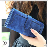 Retro Matte Suede - Women's Wallet Clutch - Slim Wallet Company