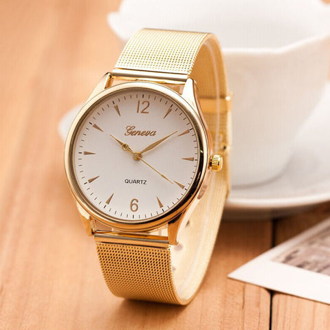 2016 New Famous Brand Silver Casual Geneva Quartz Watch Women Mesh Stainless Steel Dress Women Watches Relogio Feminino Clock - Slim Wallet Company