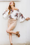 Off shoulder chiffon blouse shirt - Slim Wallet Company