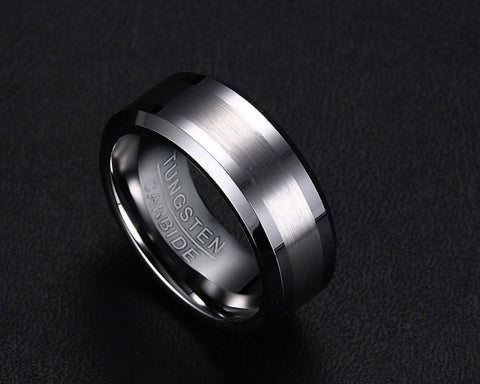 Classical 100% Tungsten Carbide Ring - Slim Wallet Company