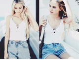 Lace Up Spaghetti Strap Tank - Slim Wallet Company