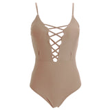 One Piece Lace Up Monokini Swimsuit - Slim Wallet Company