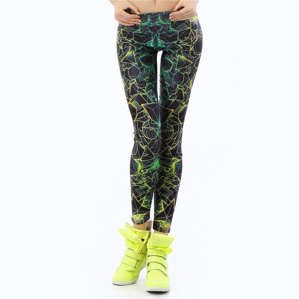 Graphic Color Pop Leggings - Slim Wallet Company