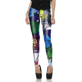 Graphic Color Pop Leggings - Slim Wallet Company