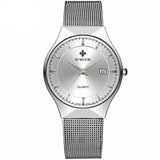 Ultra Thin Stainless Steel Mesh Wristwatch - Slim Wallet Company