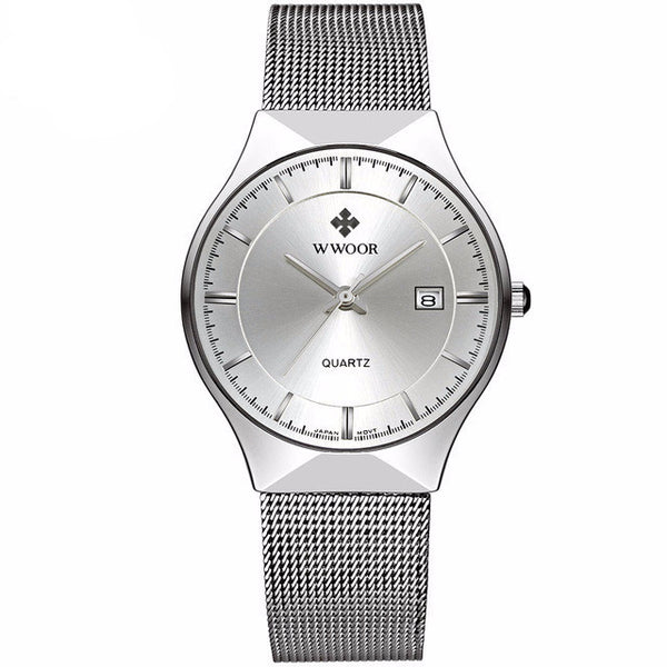 Ultra Thin Stainless Steel Mesh Wristwatch - Slim Wallet Company