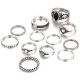 12pcs Vintage Midi Rings Set - Slim Wallet Company