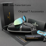 Aluminum Retro Aviator Polarized Sunglasses - Slim Wallet Company