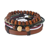 1Set (3-4PCs) Men Multi-layer Leather Bracelet - Slim Wallet Company