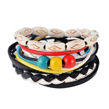 1Set (3-4PCs) Men Multi-layer Leather Bracelet - Slim Wallet Company