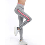 Pink and Grey Highlight Workout Leggings - Slim Wallet Company