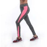 Pink and Grey Highlight Workout Leggings - Slim Wallet Company