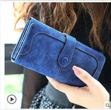 Retro Matte Suede - Women's Wallet Clutch - Slim Wallet Company