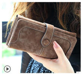 Retro Matte Suede - Women's Wallet Clutch - Slim Wallet Company