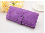 Retro Matte Suede - Women's Wallet Clutch - Slim Wallet Company