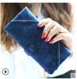 Retro Matte Suede - Women's Wallet Clutch - Slim Wallet Company