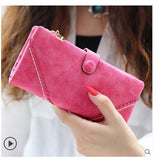 Retro Matte Suede - Women's Wallet Clutch - Slim Wallet Company