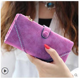 Retro Matte Suede - Women's Wallet Clutch - Slim Wallet Company