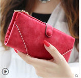 Retro Matte Suede - Women's Wallet Clutch - Slim Wallet Company