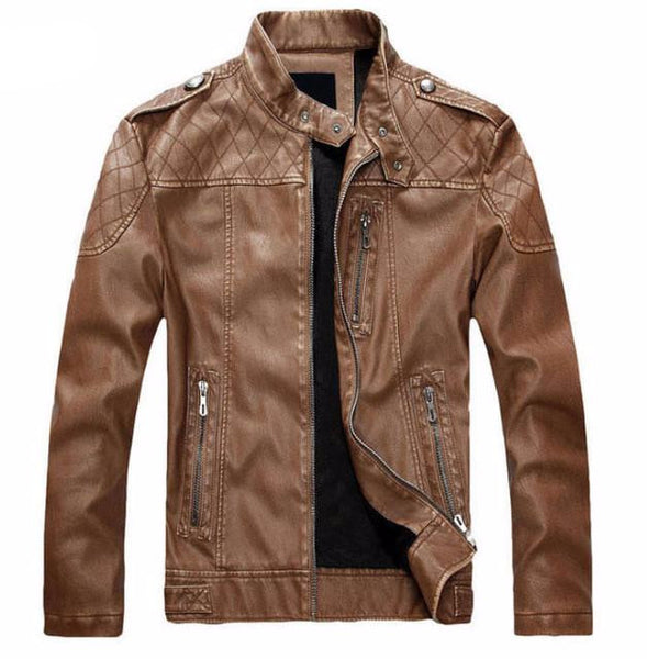 Men's Slim Fit Lambskin Leather Jacket - Slim Wallet Company