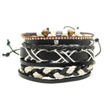 Men's multi-layer bead leather bracelet - Slim Wallet Company