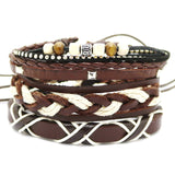 Men's multi-layer bead leather bracelet - Slim Wallet Company