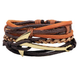 Men's multi-layer bead leather bracelet - Slim Wallet Company