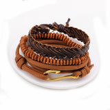 Men's multi-layer bead leather bracelet - Slim Wallet Company