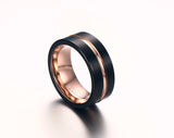 Tungsten Metal Black Gold Plated Ring - Slim Wallet Company