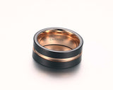 Tungsten Metal Black Gold Plated Ring - Slim Wallet Company