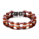 New Cool Mix Color Biker Chain Bracelet Stainless Steel Biker Chain Bracelet - Slim Wallet Company