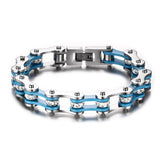 New Cool Mix Color Biker Chain Bracelet Stainless Steel Biker Chain Bracelet - Slim Wallet Company