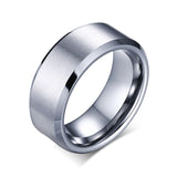 Brushed Clean Cut Tungsten Ring - Slim Wallet Company