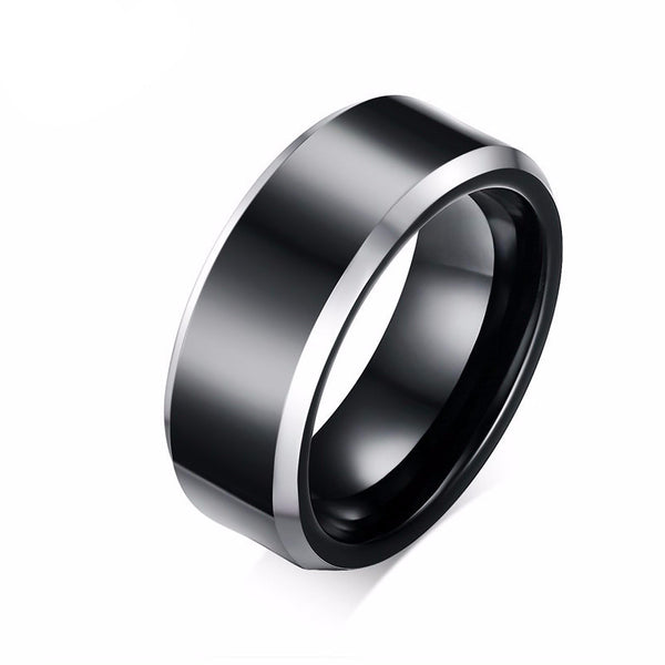 Pure Tungsten Carbide Rings Classical Black Wedding Ring - Slim Wallet Company