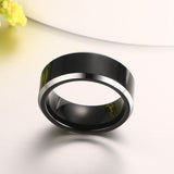 Pure Tungsten Carbide Rings Classical Black Wedding Ring - Slim Wallet Company
