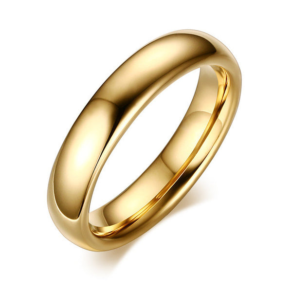 Classic Gold Plated Tungsten Carbide Ring Wedding Ring - Slim Wallet Company