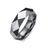Rhombic Cut Tungsten Carbide Promise Wedding Bands Ring  Gold Plated - Slim Wallet Company