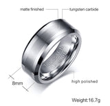 Classical 100% Tungsten Carbide Ring - Slim Wallet Company