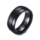 Pure Titanium Gold Plated Ring Matte Finish - Slim Wallet Company