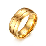 Pure Titanium Gold Plated Ring Matte Finish - Slim Wallet Company