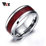 Tungsten Carbide Retro Wood Grain Ring - Slim Wallet Company