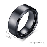 Classic Black Bevel Edge Tungsten Ring - Slim Wallet Company